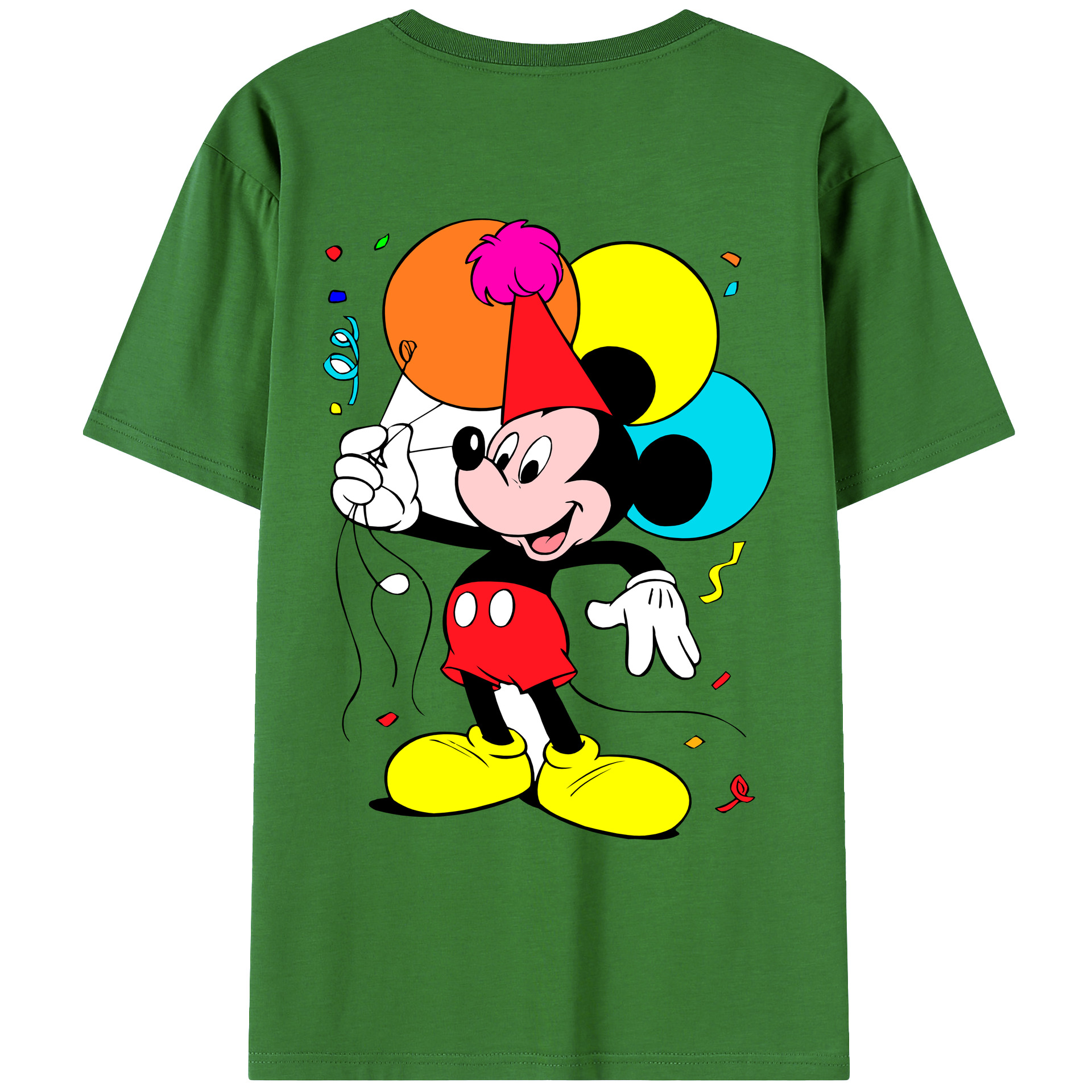 （画像用） ミッキーマウス Mickey Mouse レディース半袖Tシャツ(バックプリント)